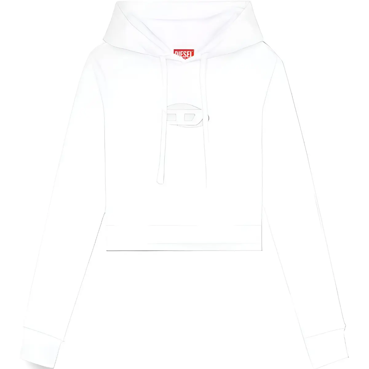 DIESEL F Slimmy Hood Od Cut Out Oval D Logo Hoodie