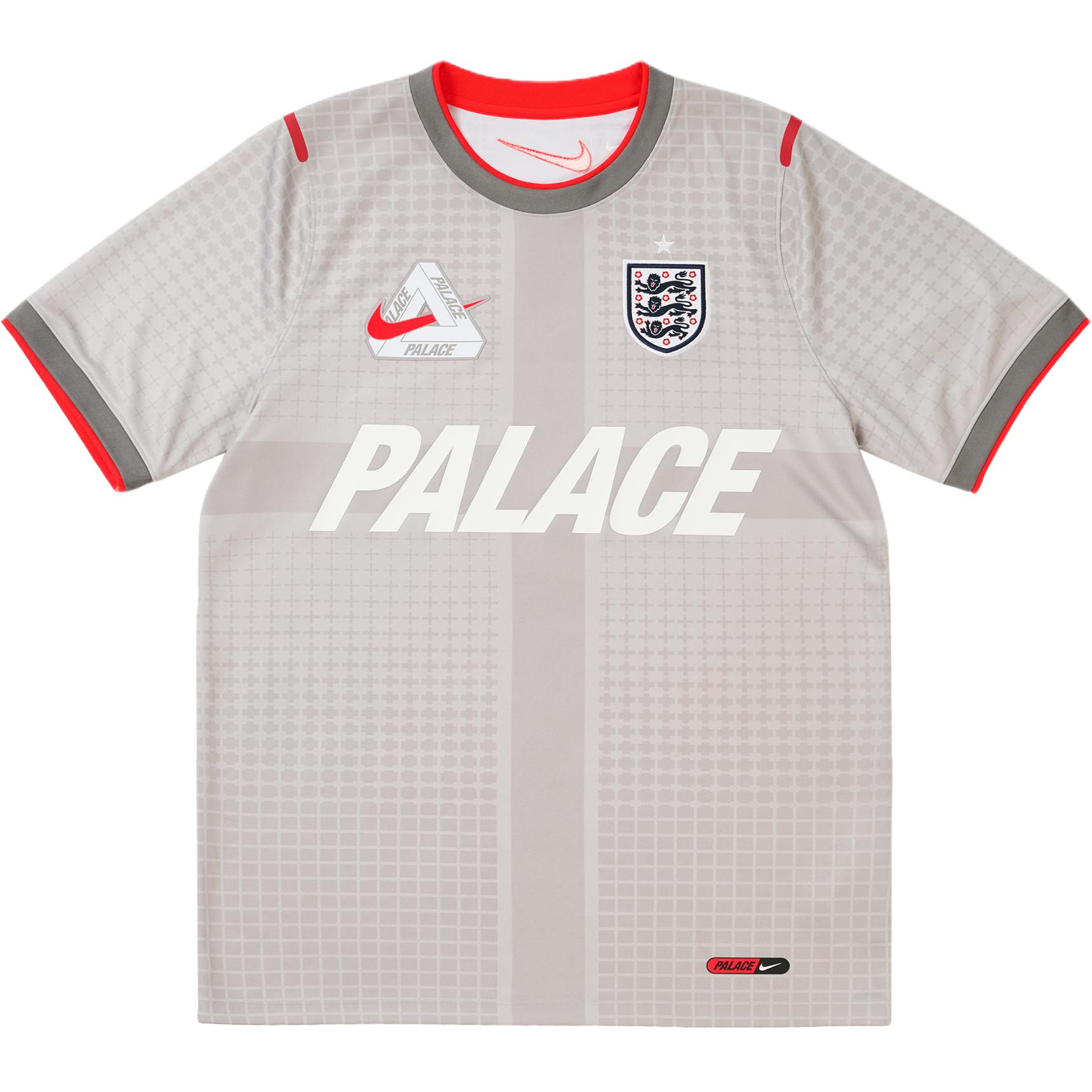 PALACE X Nike England X Nike Soccer Jerseys Unisex Gray Crew Neck