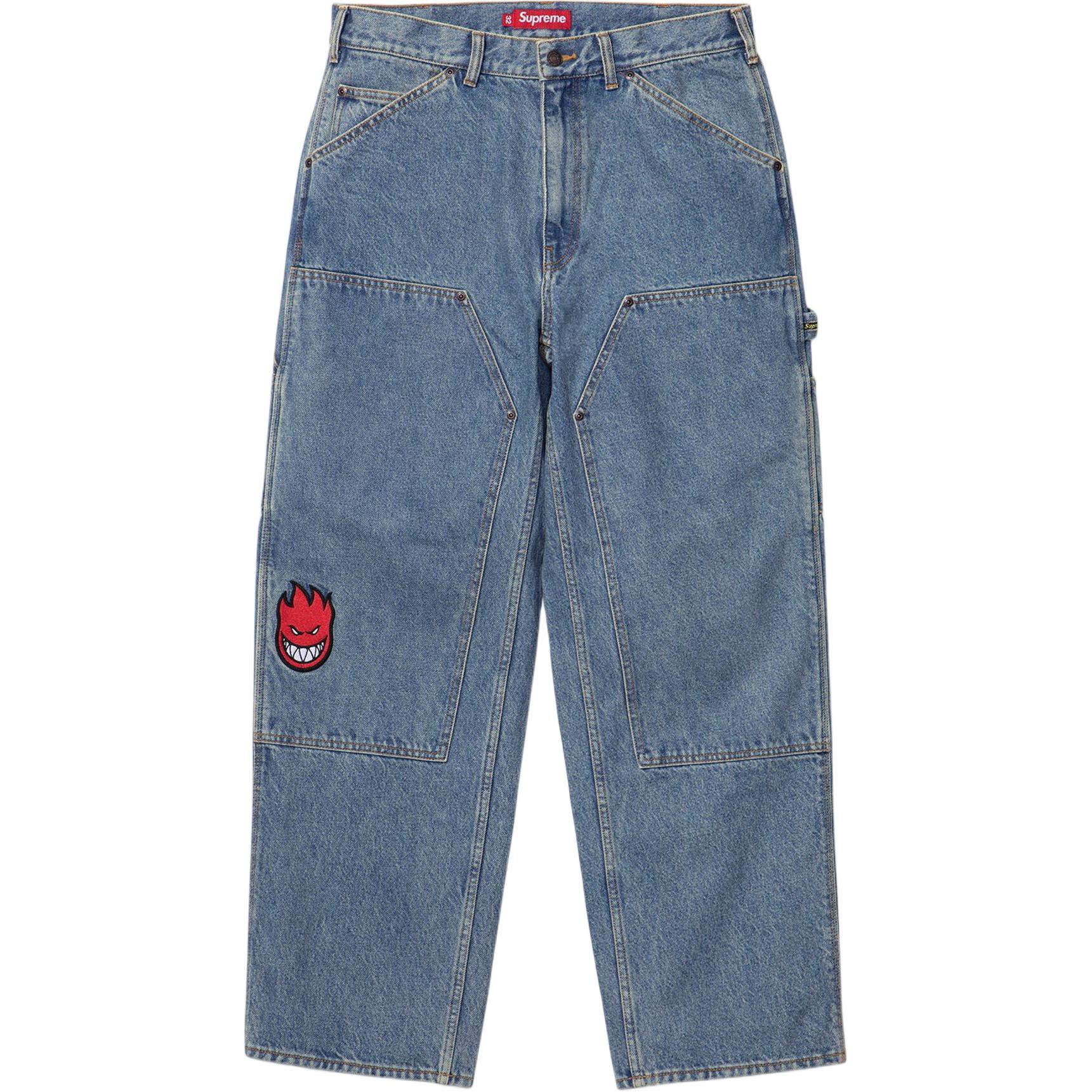 Джинсы Supreme Spitfire SS26 Week17 Double Knee Painter Pant (синие) — фото 5