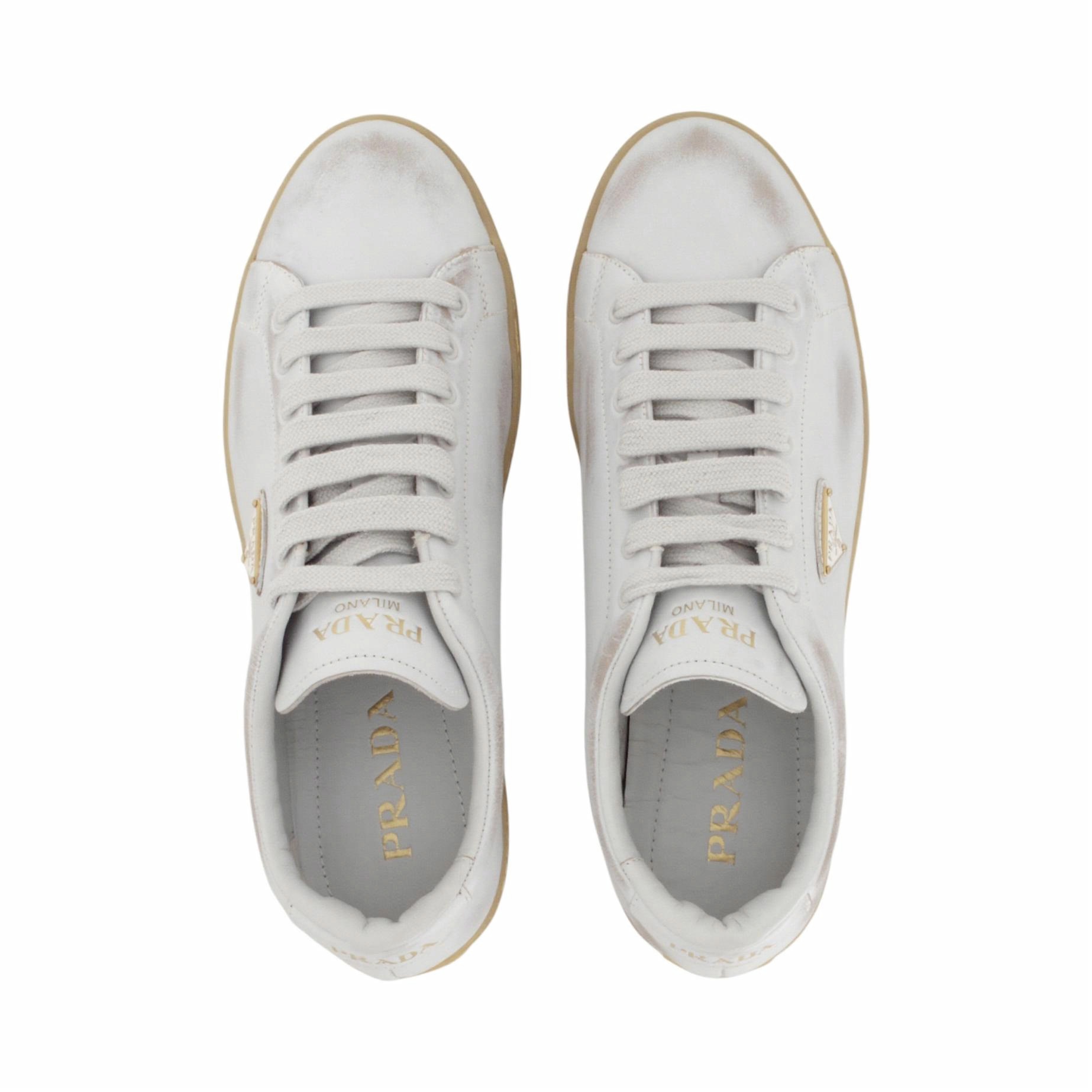 PRADA Low top Skateboard Shoes Men's White