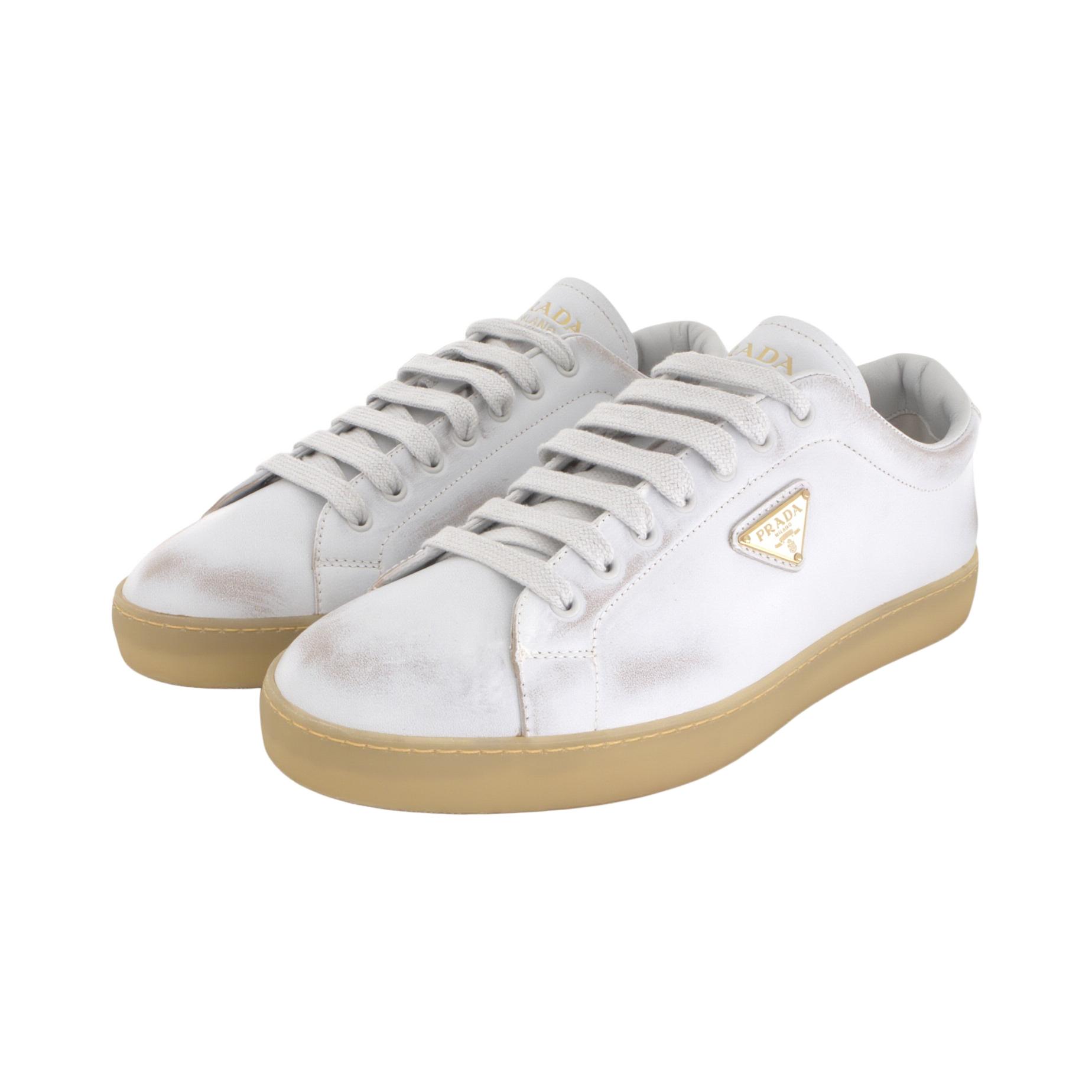 PRADA Low top Skateboard Shoes Men's White