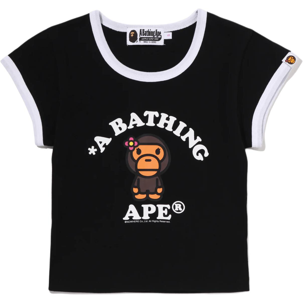 Женская футболка A BATHING APE (черный) — фото 2