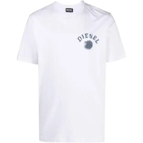 DIESEL T-Shirts Men's White Crew Neck Moderate