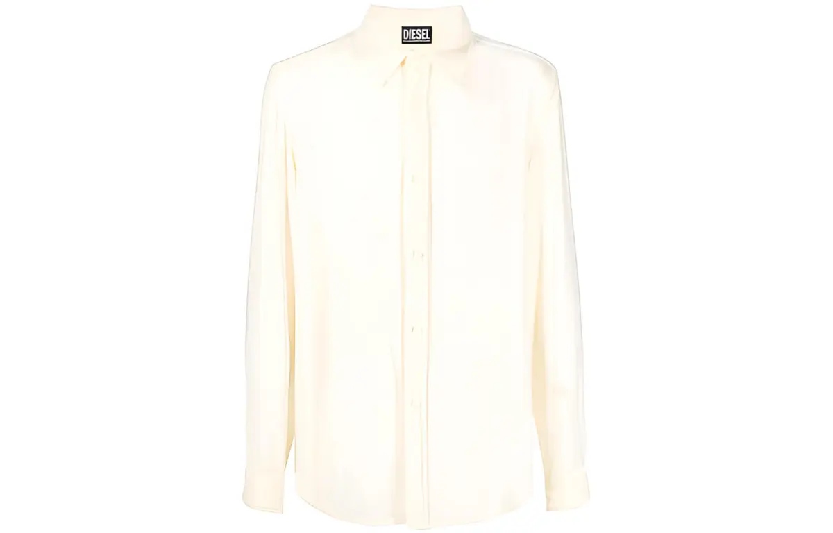 DIESEL Shirts Men's White Lapel Moderate