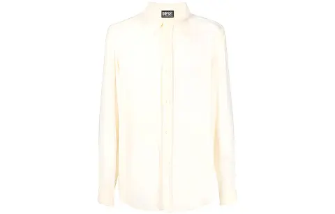 DIESEL Shirts Men's White Lapel Moderate
