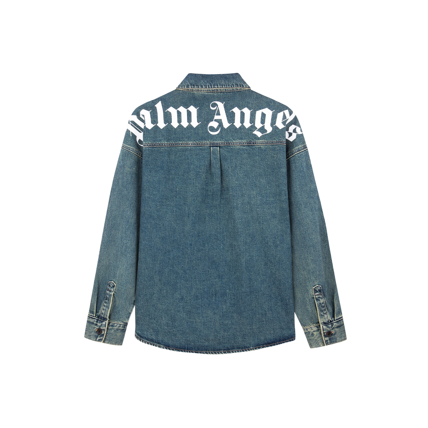 Рубашка PALM ANGELS SS26 logo (голубая) — фото 2