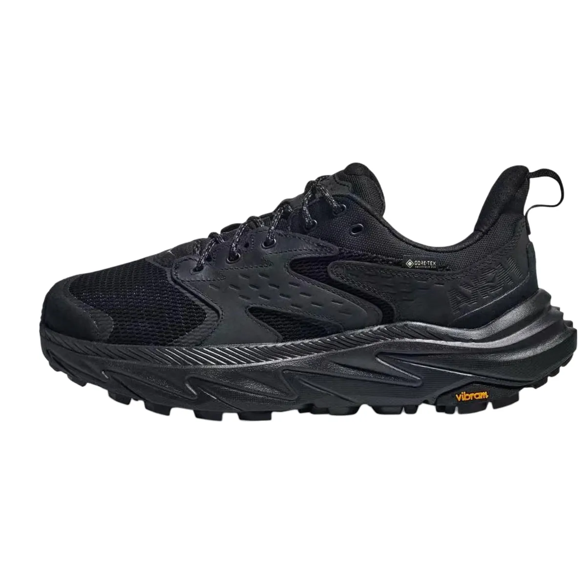 HOKA ONE ONE Anacapa 2 Synthetic Leather Breathable Lightweight Low top Trail Running Shoes Unisex Black