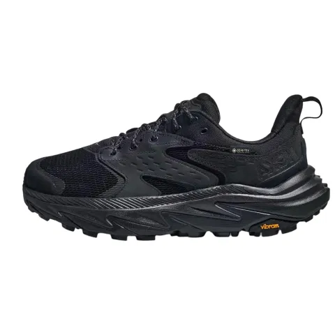 HOKA ONE ONE Anacapa 2 Synthetic Leather Breathable Lightweight Low top Trail Running Shoes Unisex Black