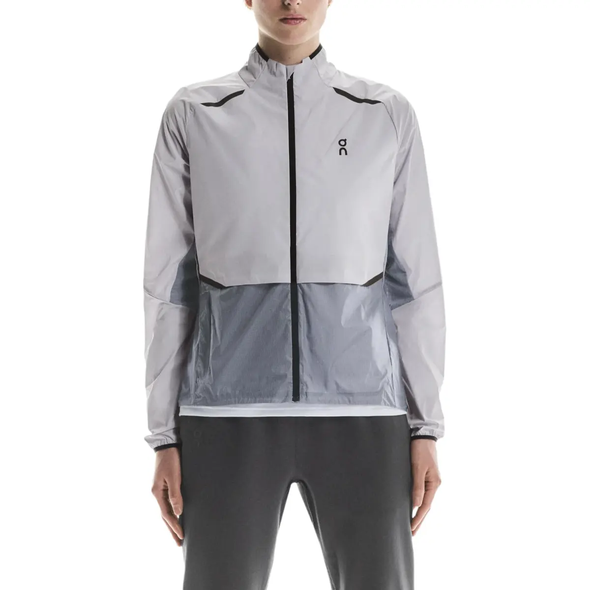 On Weather Jackets Women's Rain Cloud Gray | Lilac Stand Collar Moderate Other