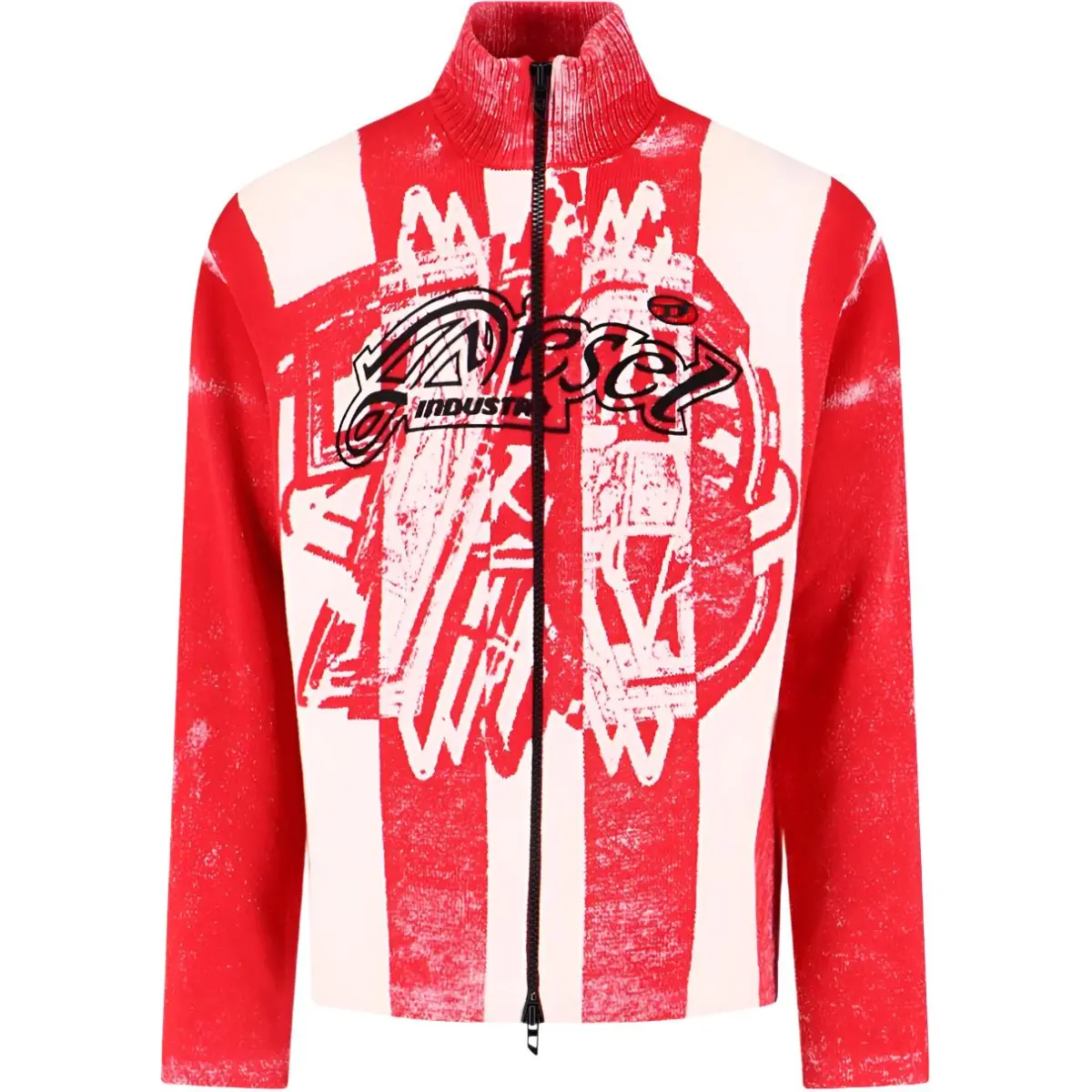 Diesel K-Oliba-Jkt graphic-print zip-fastening cardigan