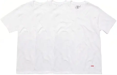 Supreme Hanes Tagless Tees 3 Pack White