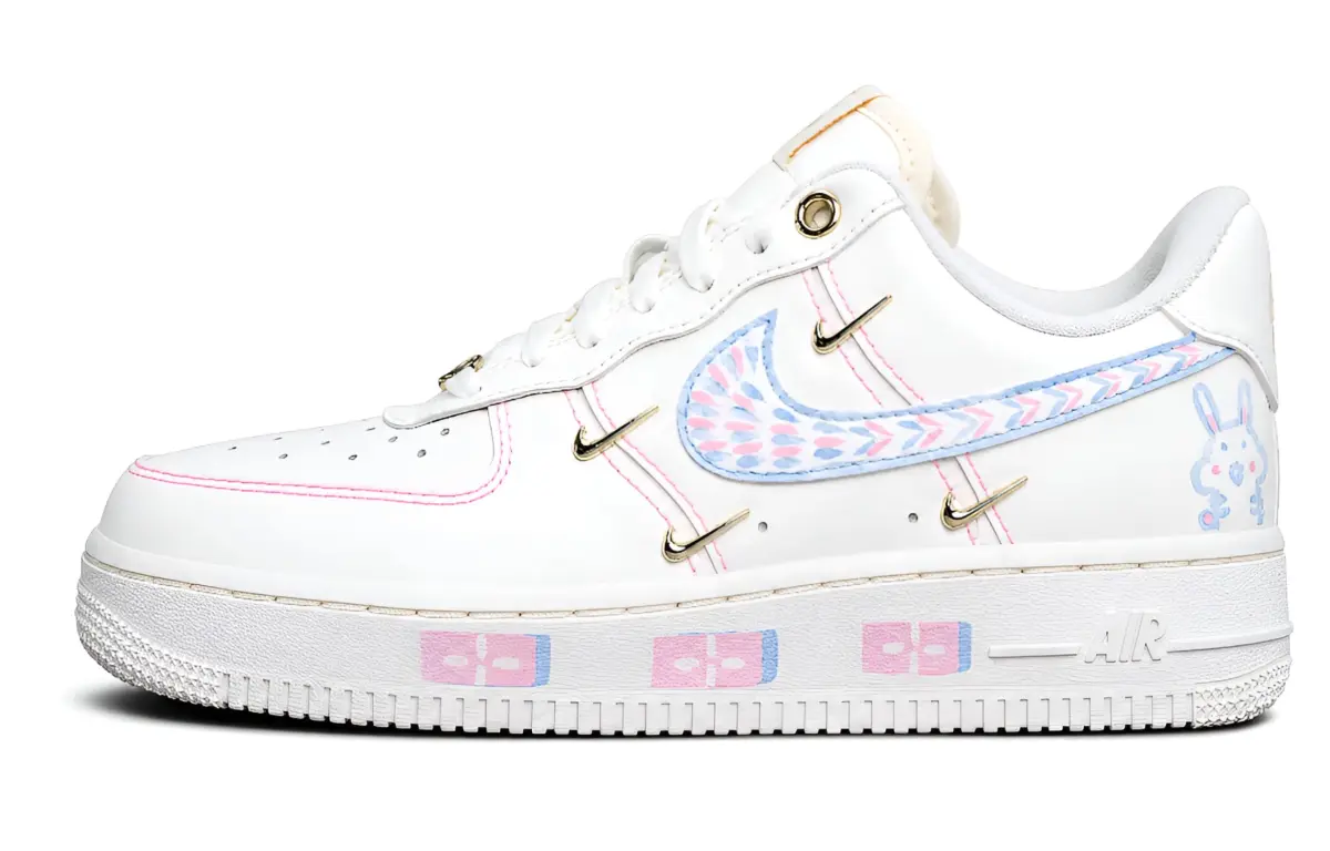 Nike Air Force 1 Abrasion Resistant Slip Resistant Low top Skateboard Shoes Women's White