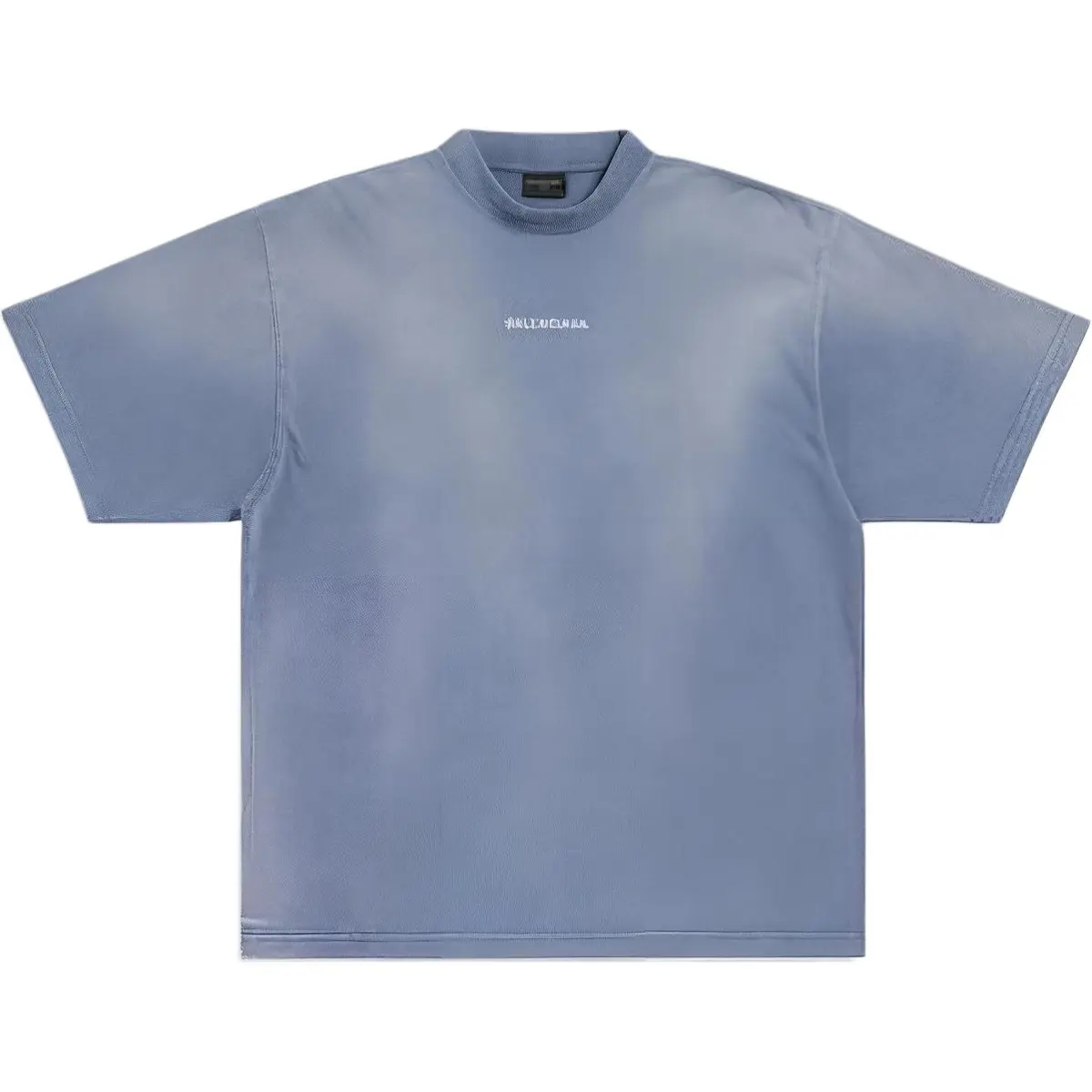 Balenciaga T Shirt Regular Fit Men's Blue White