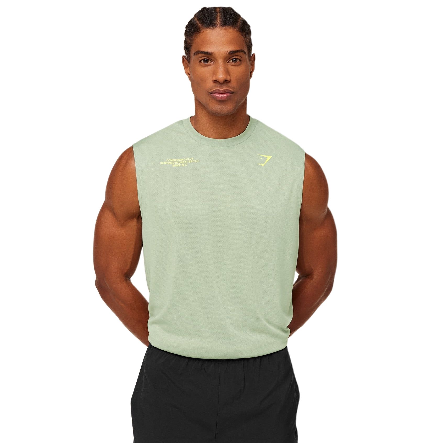 GYMSHARK Running Tank Tops Men’s Crew Neck