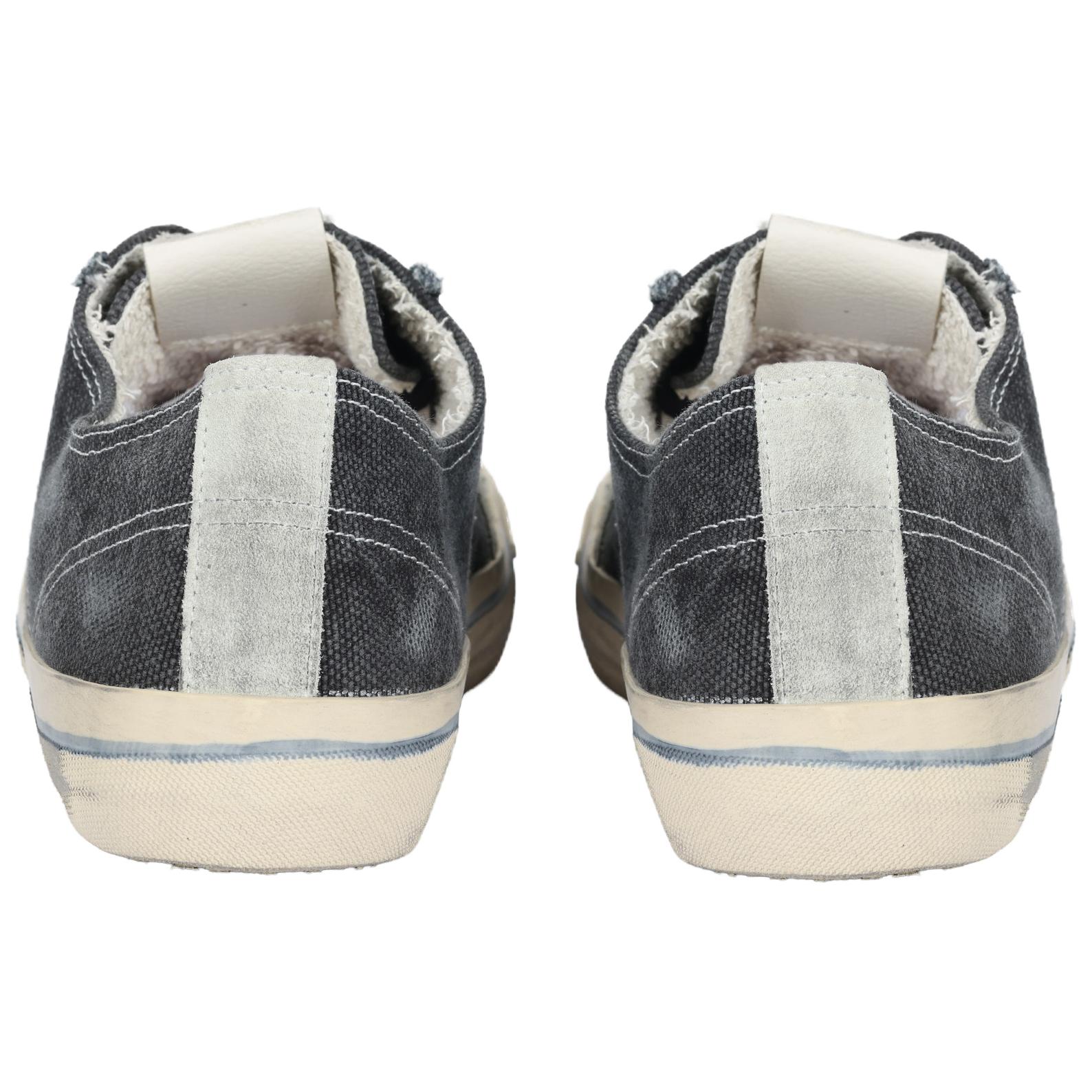 Golden Goose V Star Low top Skateboard Shoes Women's Black Distressed