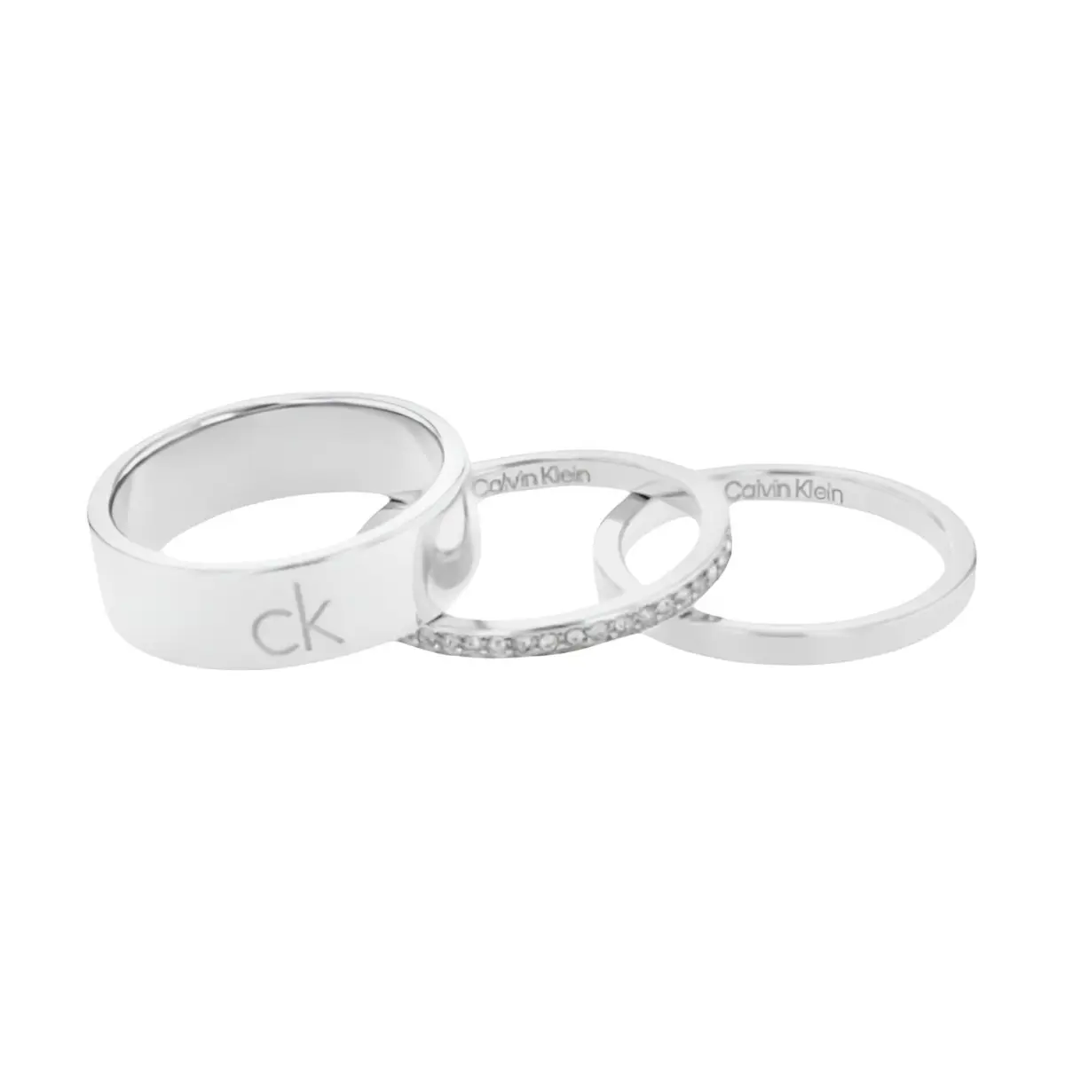 CALVIN KLEIN 316L Stainless Steel Niche, Trendy, Versatile Ring Unisex