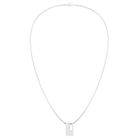 CALVIN KLEIN Wind Style Collection Titanium Steel Niche, Trendy, Luxury, Versatile Necklace Men's Silver