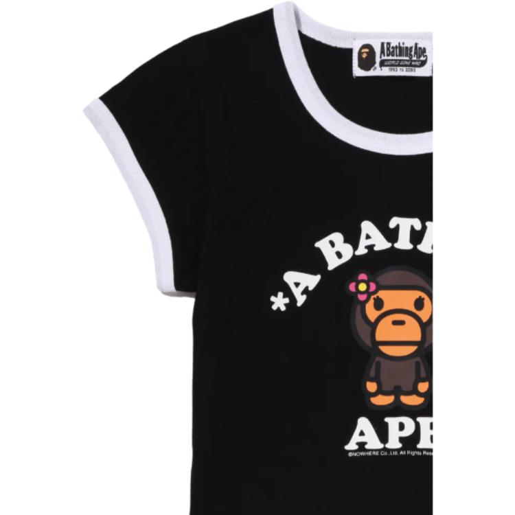 Женская футболка A BATHING APE (черный) — фото 4
