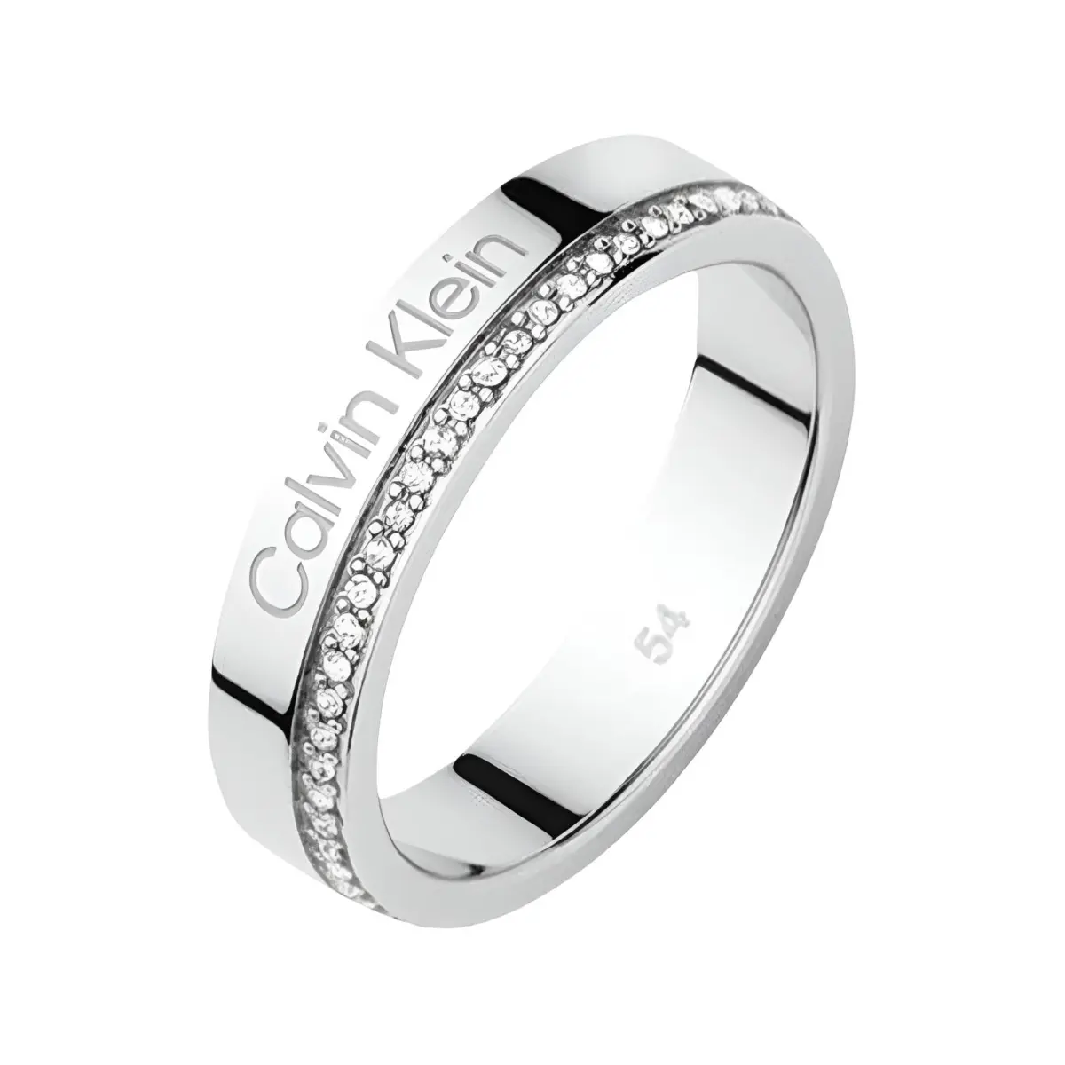 CALVIN KLEIN 316L Stainless Steel & Artificial Crystal Individual, Trendy, Premium Aesthetic, Fashion, Ring Unisex