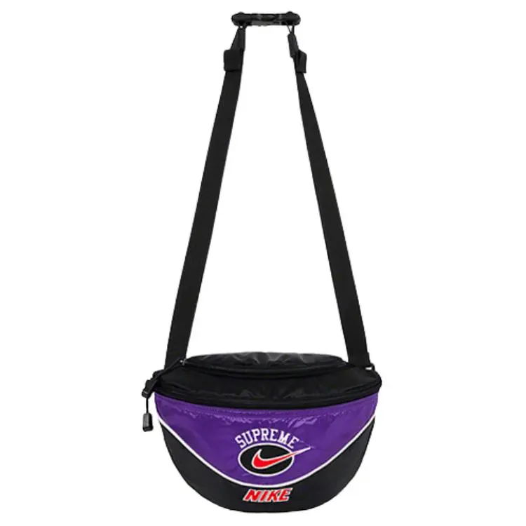 Supreme X Nike Collaboration Polyester Crossbody Bag, Fanny Pack Unisex Purple