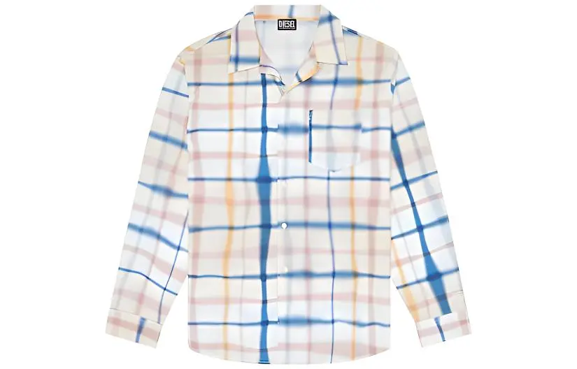 DIESEL Shirts Men's Blue With White Lettering Moderate