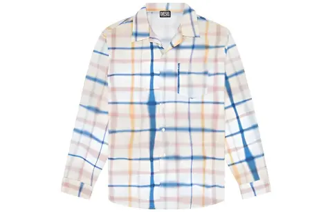 DIESEL Shirts Men's Blue With White Lettering Moderate