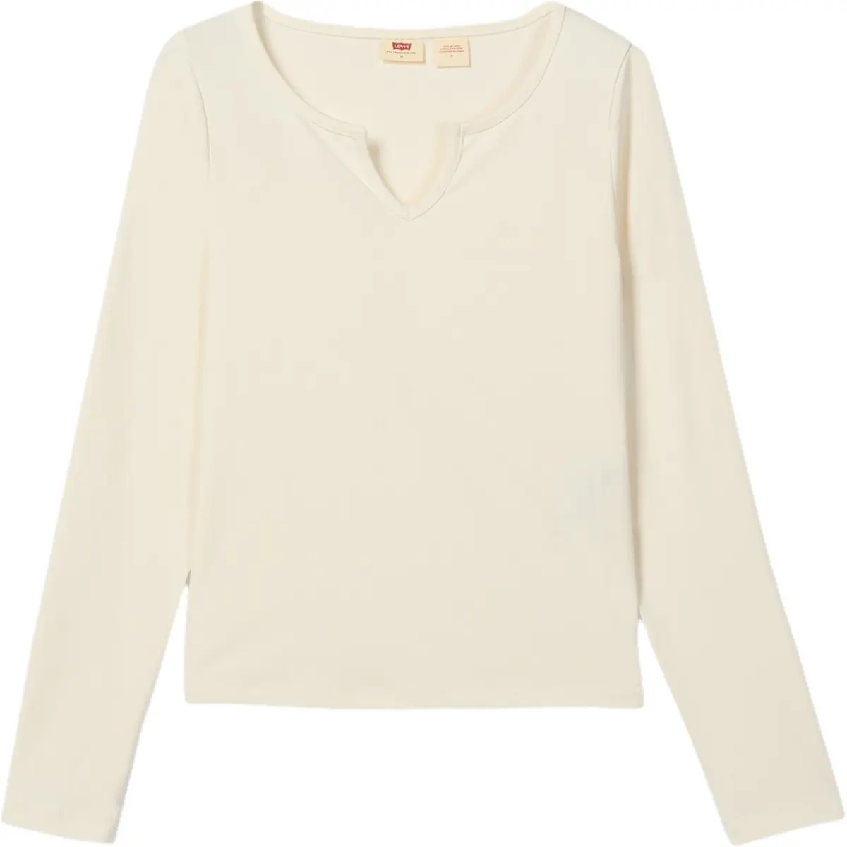 Levi's T-Shirts Women's Ecru V-neck Moderate