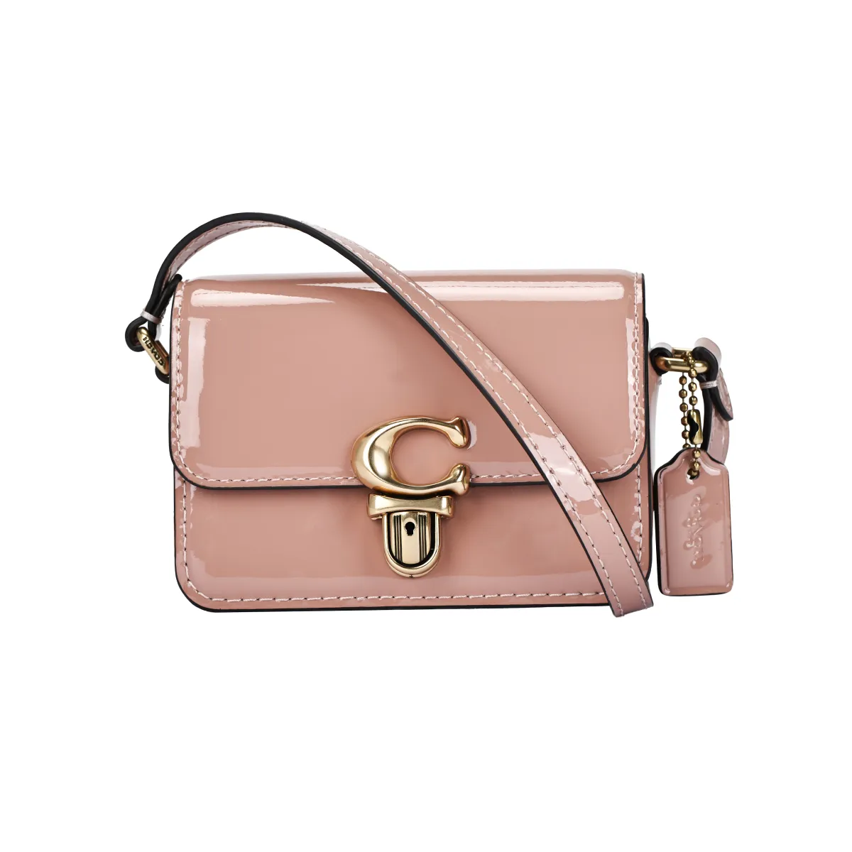 COACH Studio Cow Leather Shoulder Bag, Crossbody Bag Mini Women's Pink