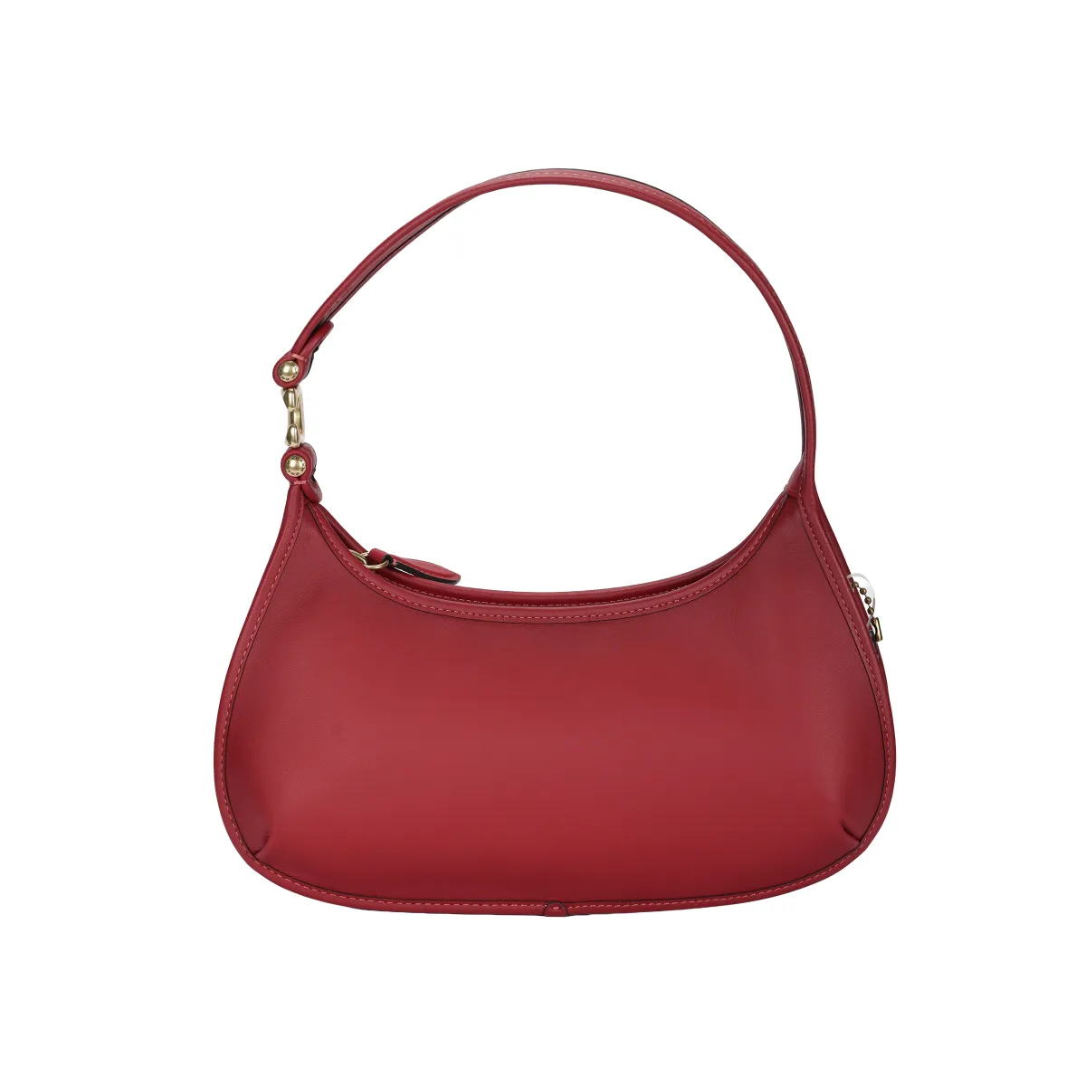 COACH Eve Glove Tanned Leather One Shoulder Handbag Large Women's Red