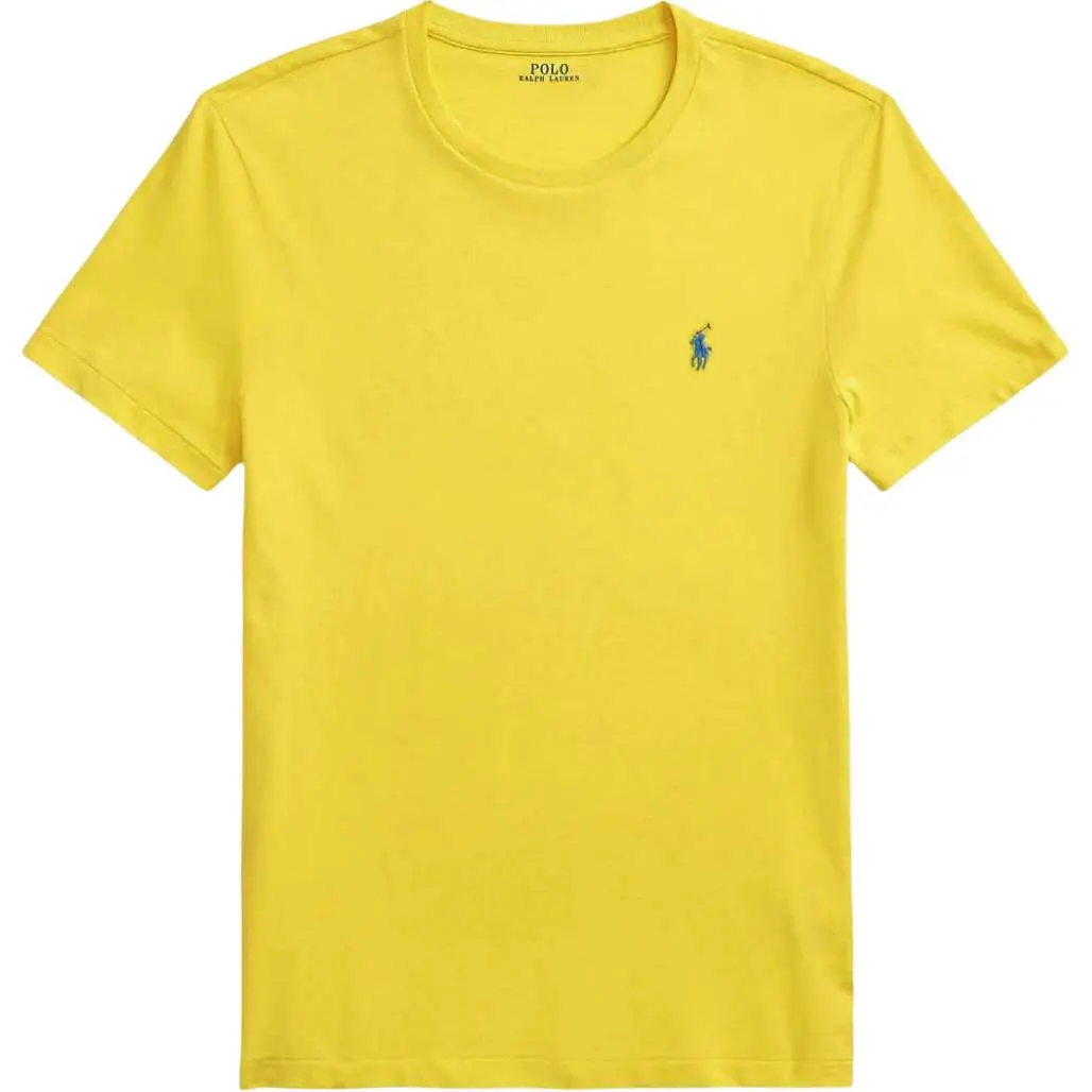 Polo Ralph Lauren T Shirt Custom Slim Fit Men's Yellow