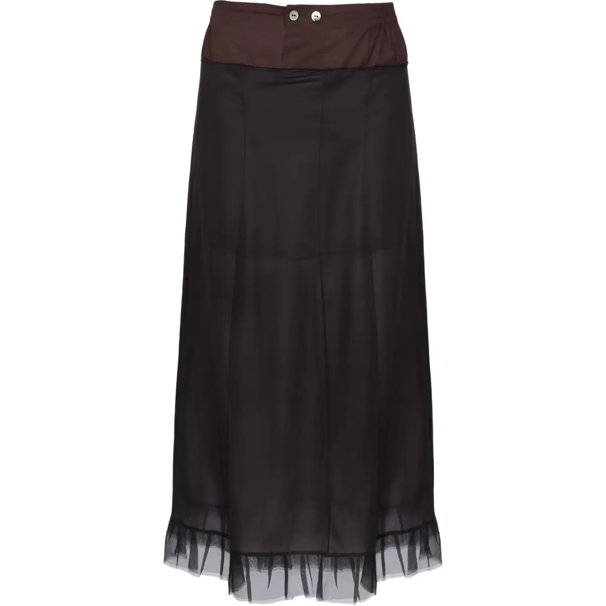 Maison Margiela FW24 Casual Long Skirt Women's Black
