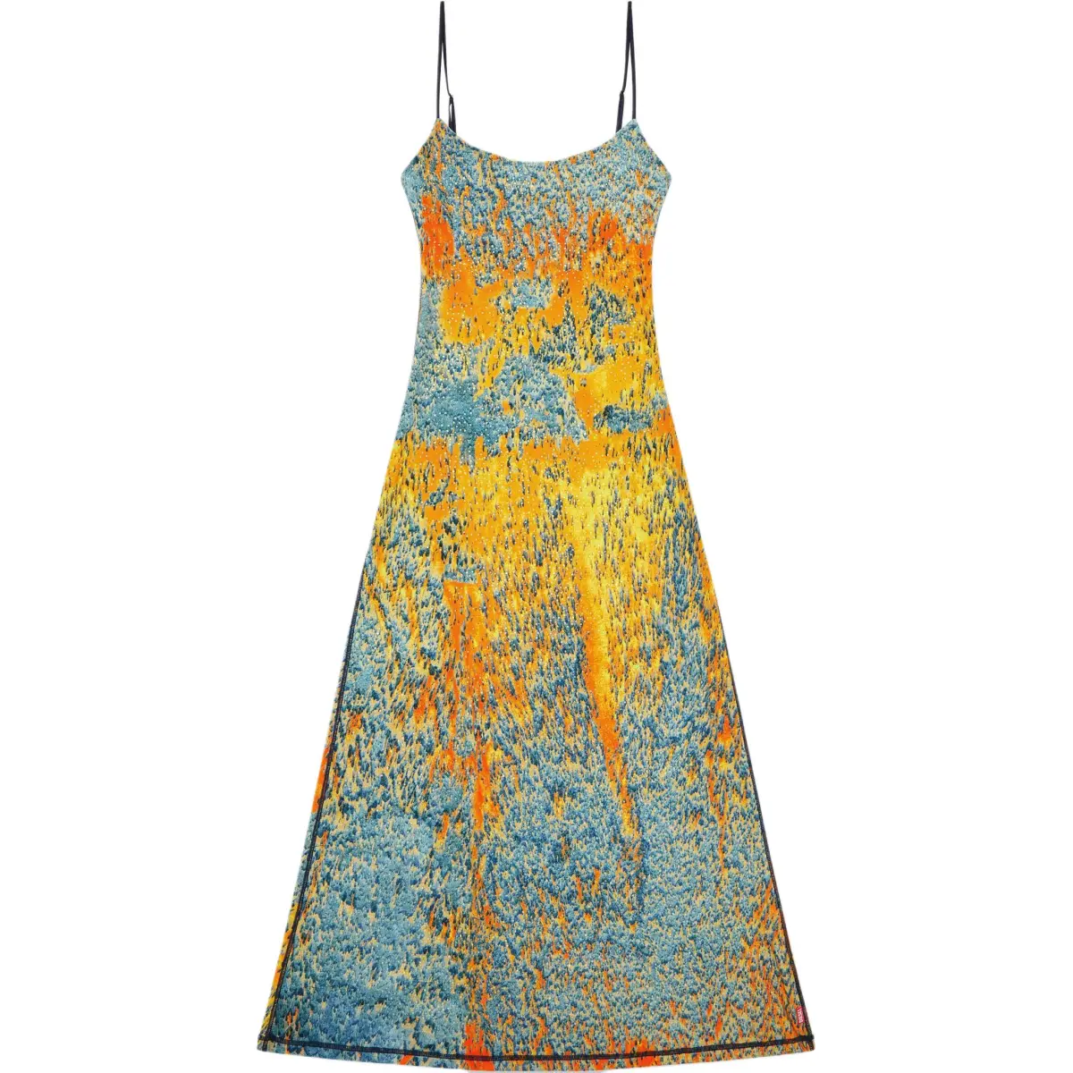 DIESEL FW24 Slip Dress Women's Blue/Orange