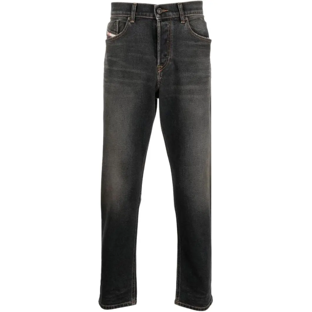DIESEL 2005 Logo Embroidered Tapered Jeans