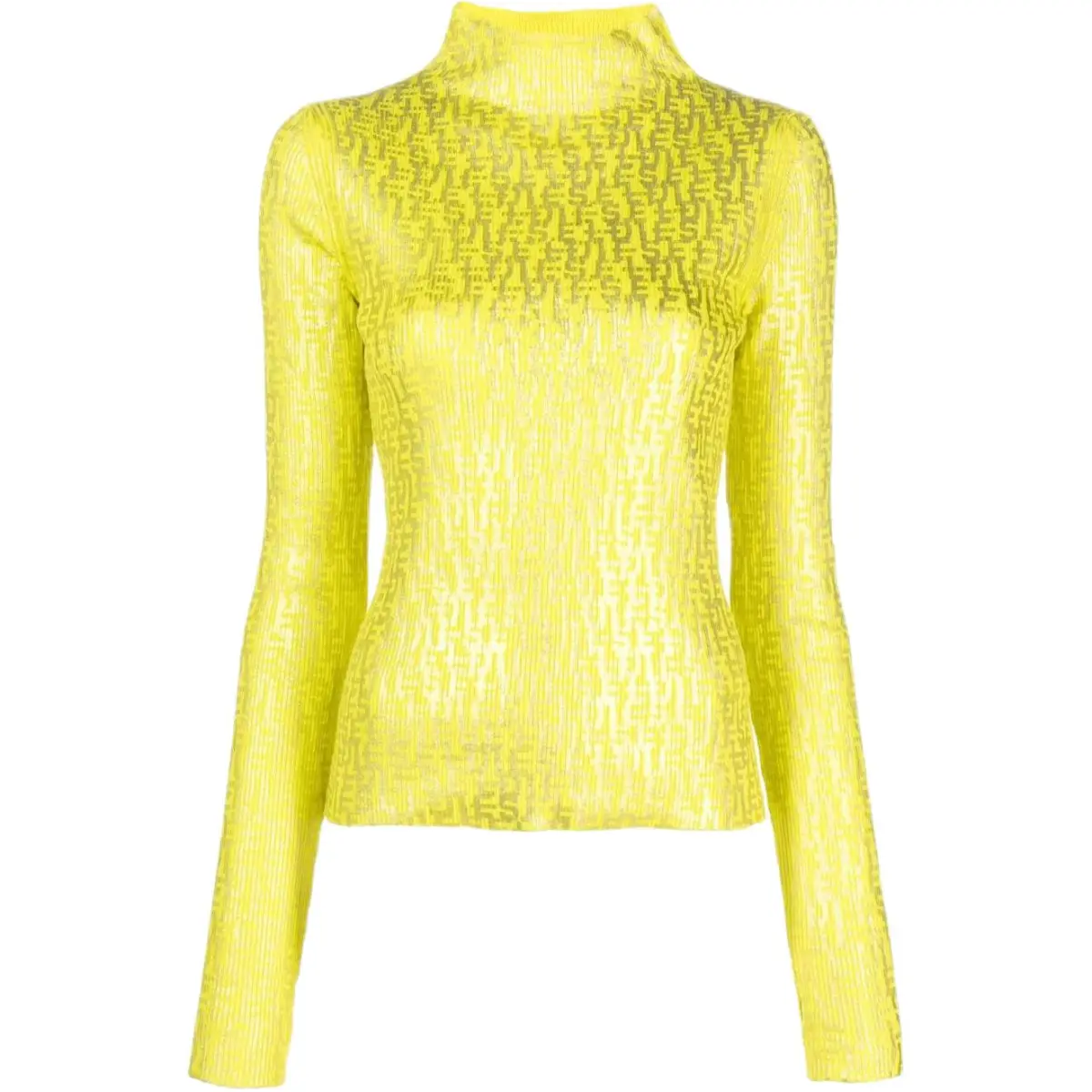DIESEL M-Gavdos High-Neck Monogram-Jacquard Jumper