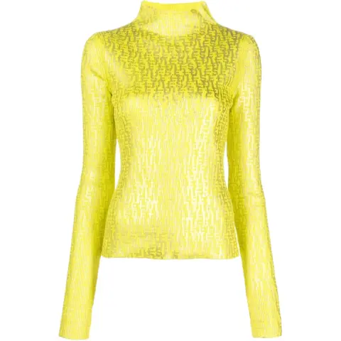 DIESEL M-Gavdos High-Neck Monogram-Jacquard Jumper