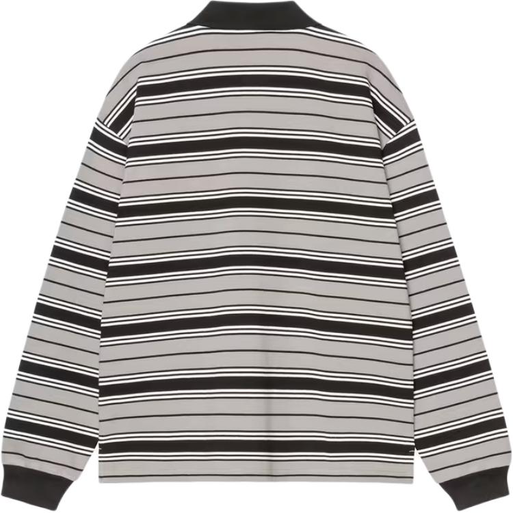 Carhartt WIP Rugby Jerseys Unisex Contour Gray Lapel Moderate