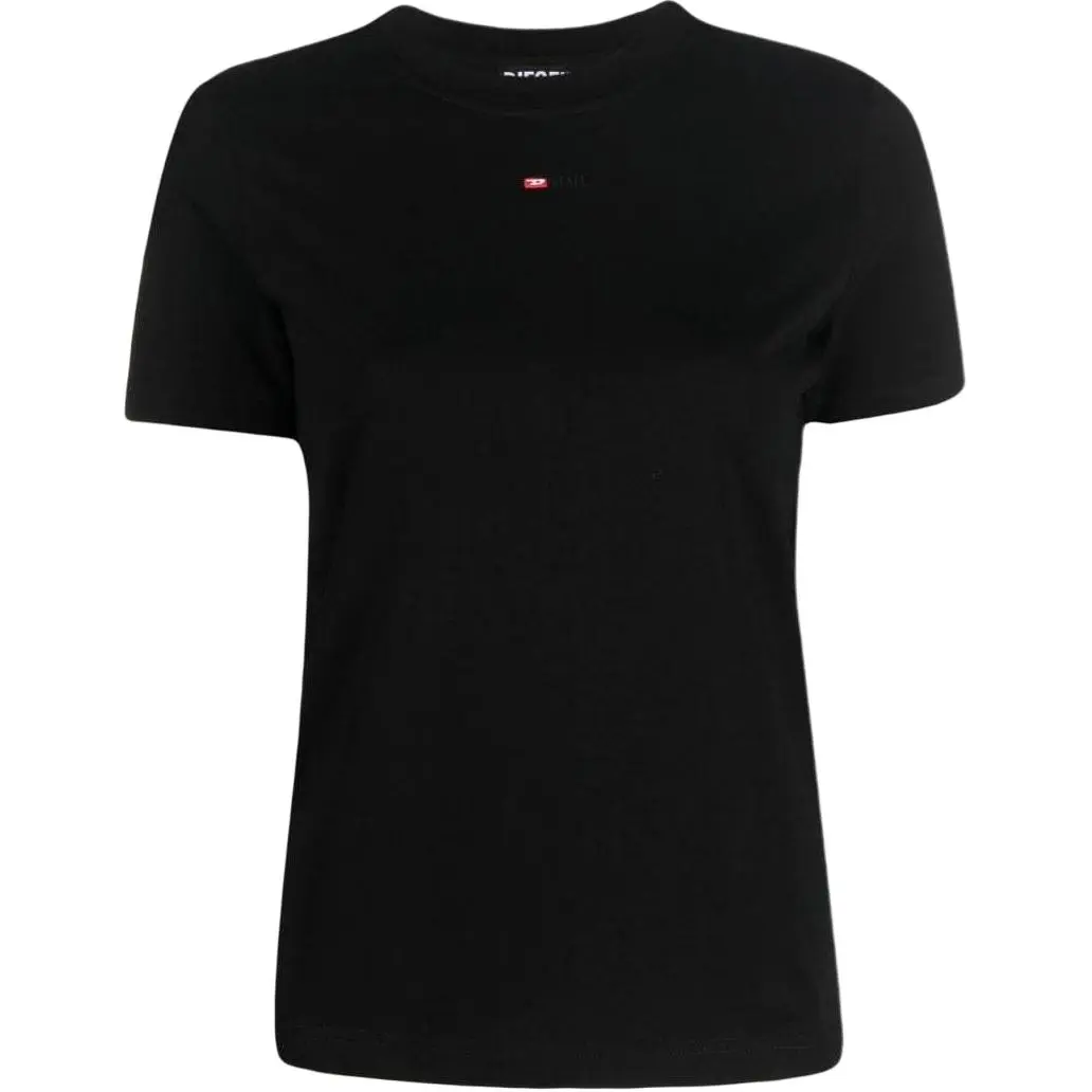 DIESEL T-Shirts Women's Black Crew Neck Moderate