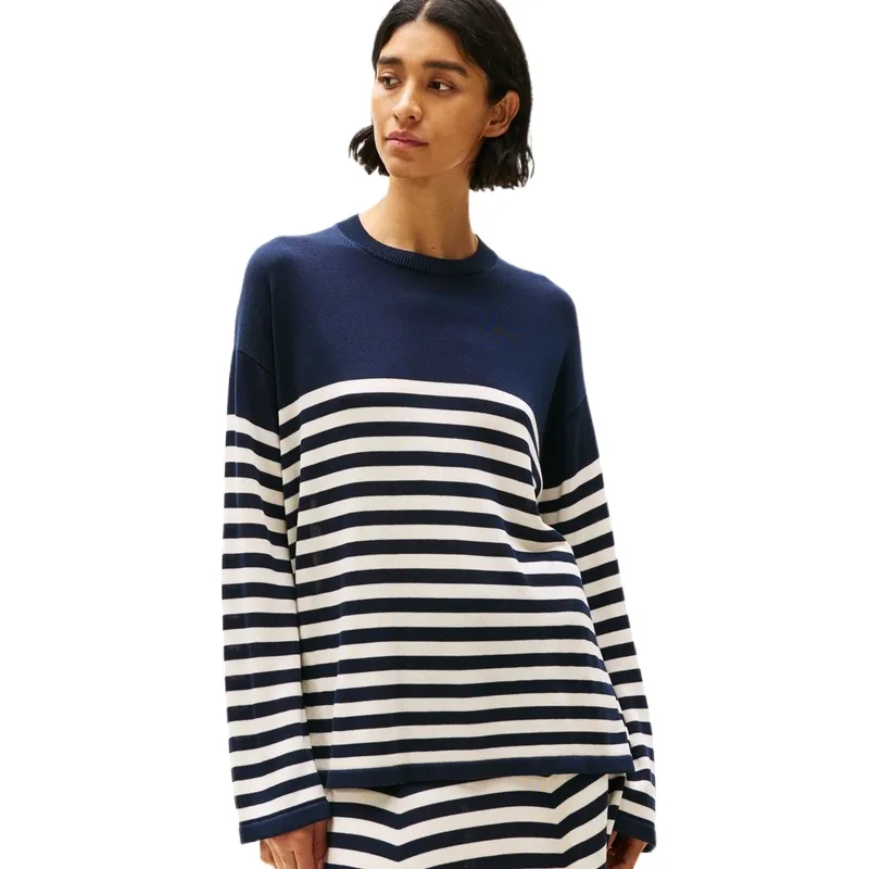Tommy Hilfiger Knitwear Women's Navy Blue & White Multicolor