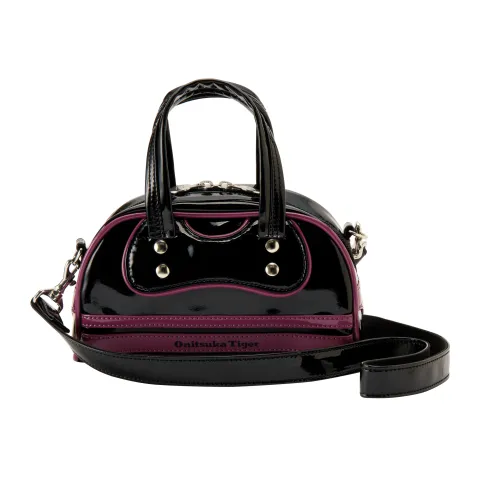 Onitsuka Tiger Synthetic Leather Shoulder Bag, Crossbody Bag, Handbag Women's Black