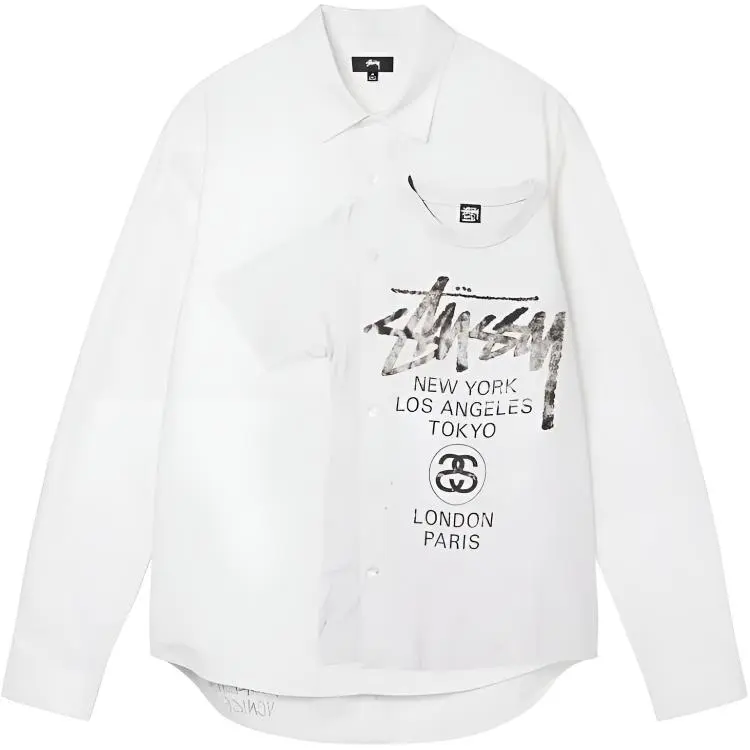 Stussy World Cruise Collection FW22 Shirt Men's White