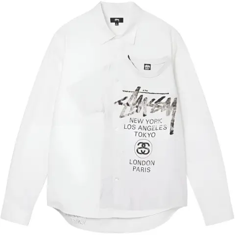 Stussy World Cruise Collection FW22 Shirt Men's White