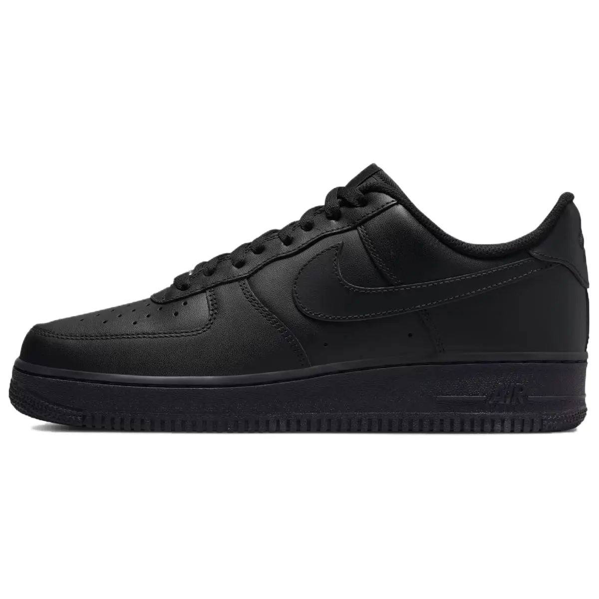 Nike Air Force 1 07 Black Warrior Cow Leather Vintage Cushioning Breathable Low top Skateboard Shoes Men's Black