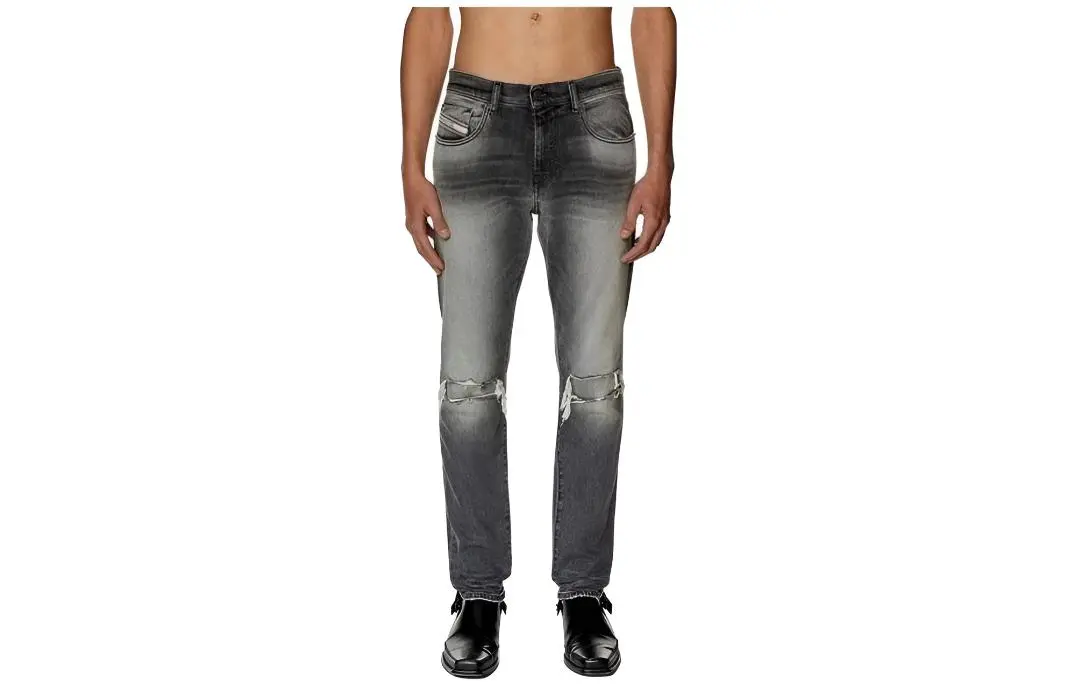 DIESEL Jeans Men's Gray Moderate Tapered Pants
