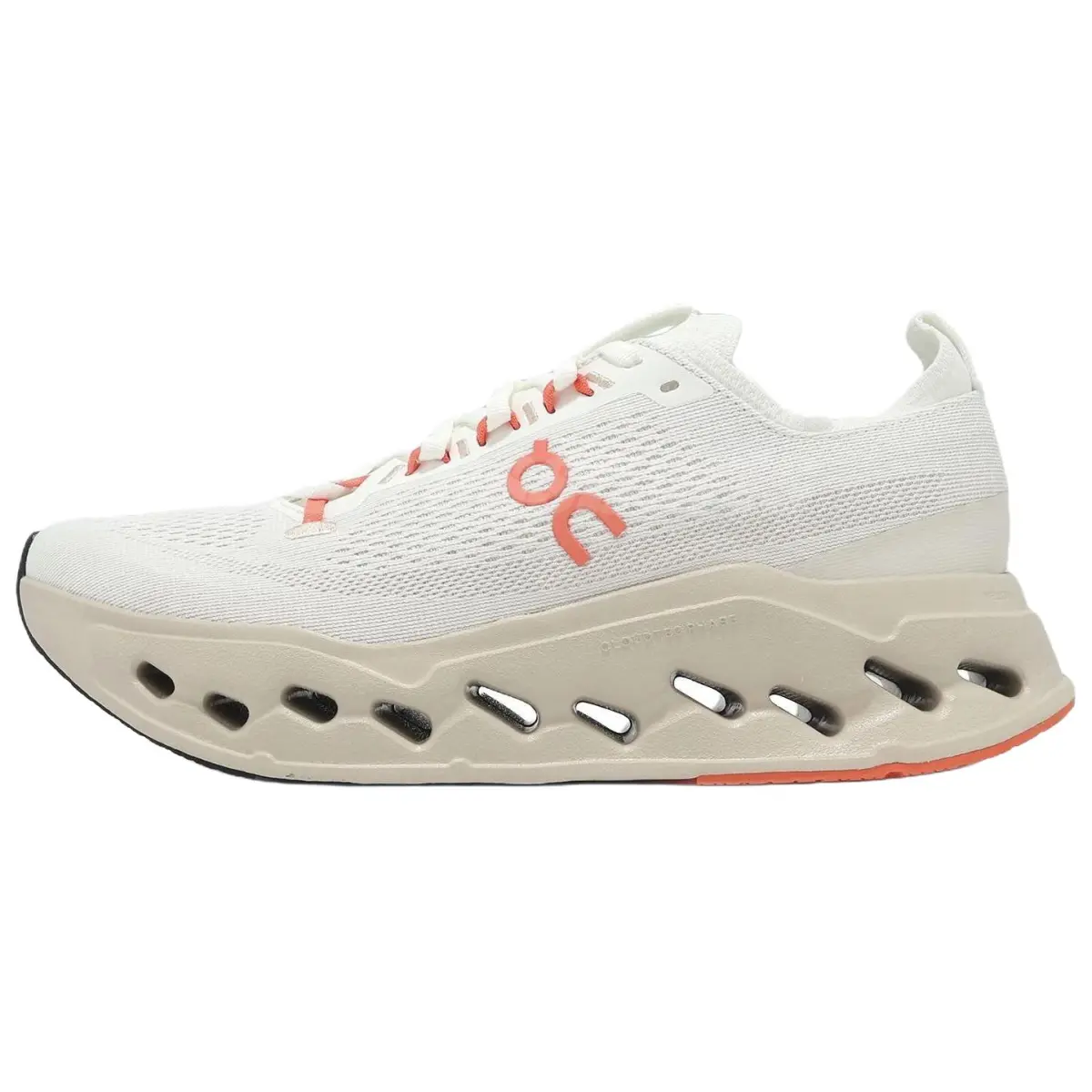 On Cloudsurfer Max Breathable Low top Running Shoes Men's Beige