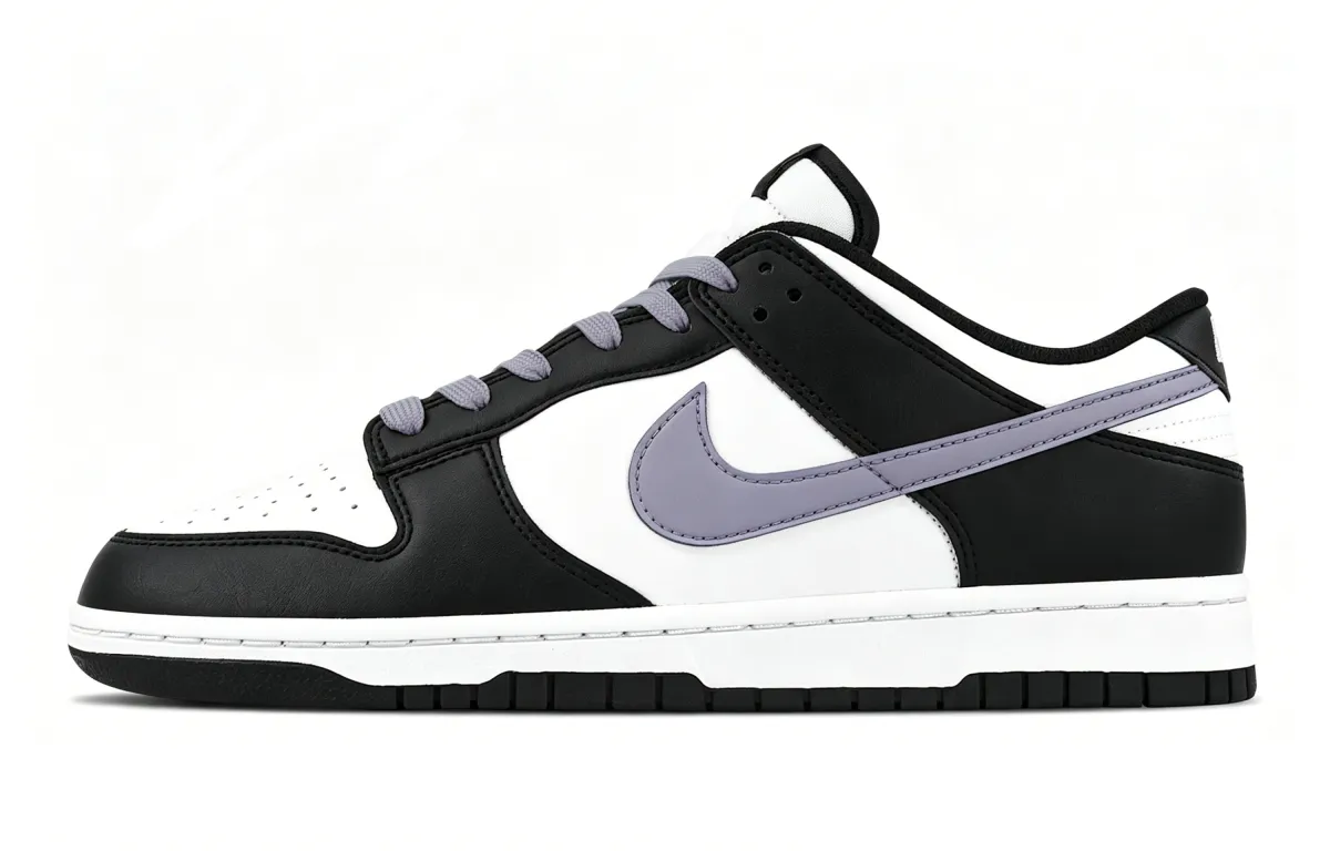 Nike Dunk Taro Romantic Abrasion Resistant Low top Skateboard Shoes Unisex Black White Purple