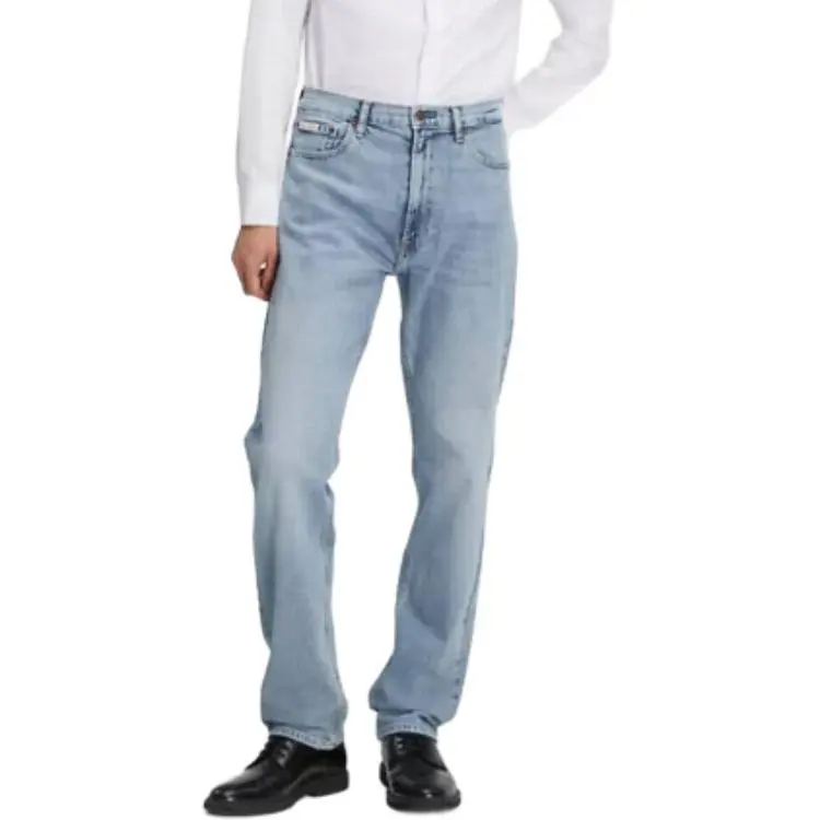 Calvin Klein Slim Fit Jeans Men's Blue Moderate Straight Fit Pants