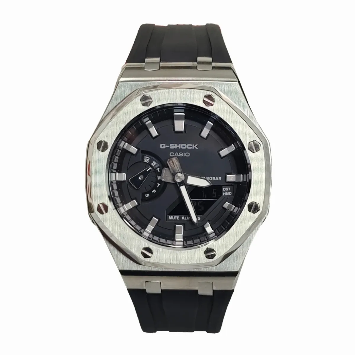 CASIO Men Liquid Crystal/Analog Dual Display Series 44mm Black Watch