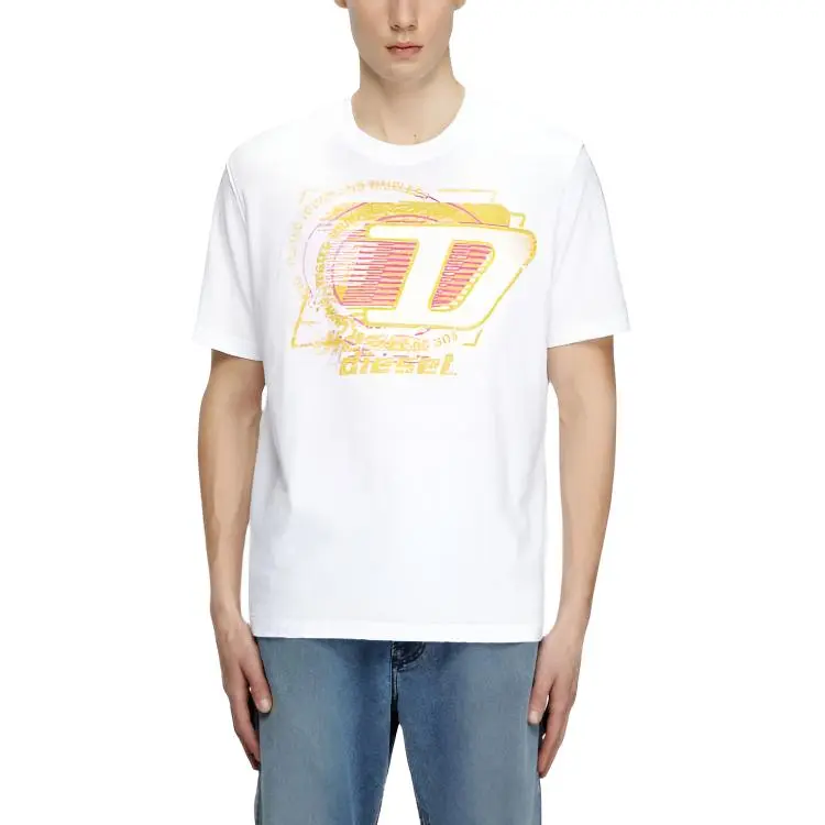 DIESEL T Adjust R11 Logo Flocked T Shirt