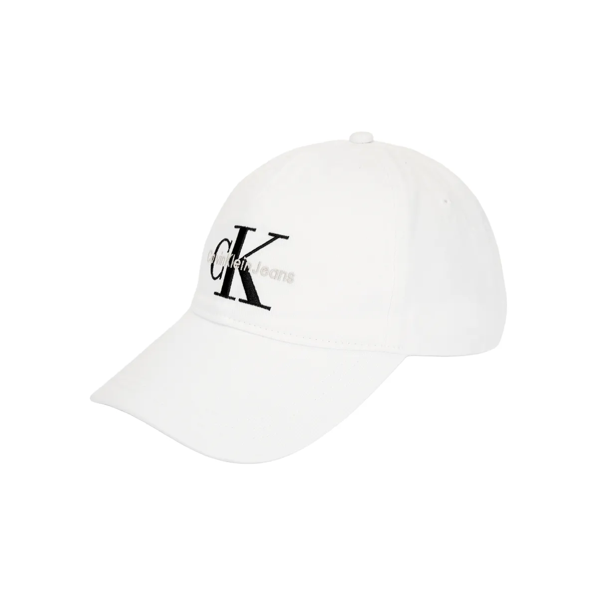 CALVIN KLEIN Cotton Curved Brim Baseball Cap Unisex White