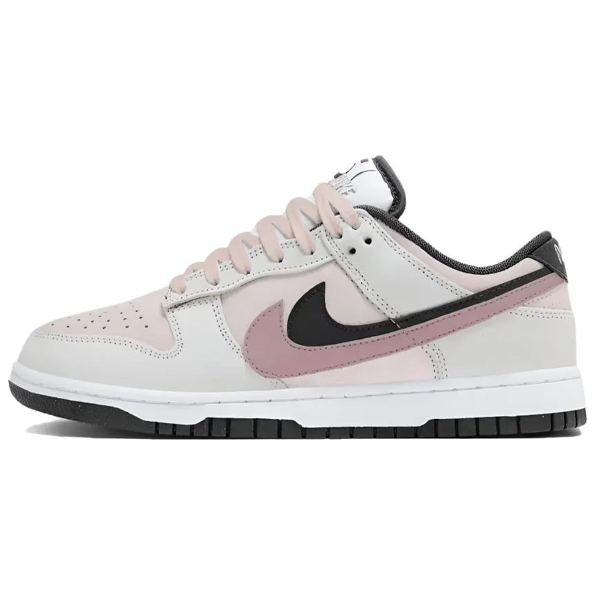 Nike Dunk Slip Resistant, Abrasion Resistant, Breathable Low top Skateboard Shoes Unisex Black Pink